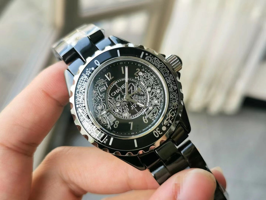 CHANEL J12 Quartz 20Th Anniversary Black Ceramic