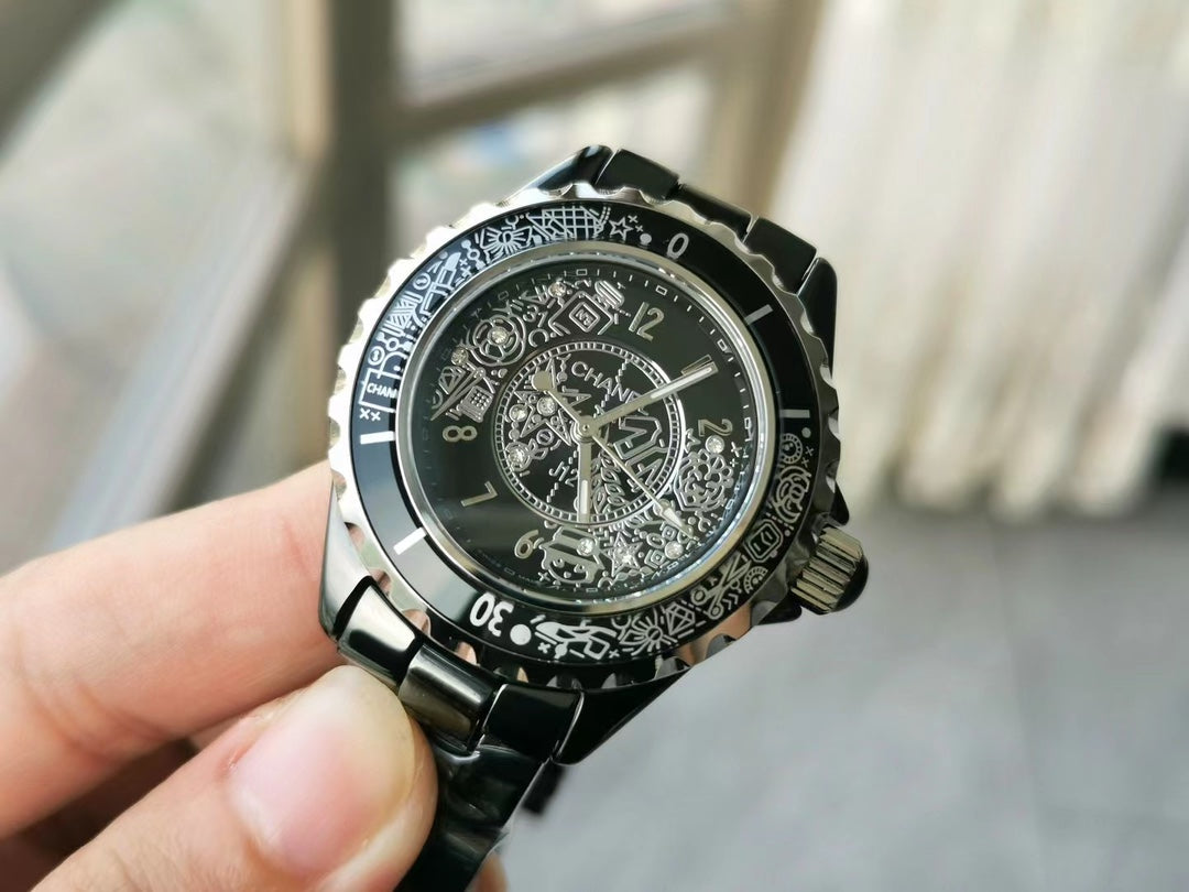 CHANEL J12 Quartz 20Th Anniversary Black Ceramic